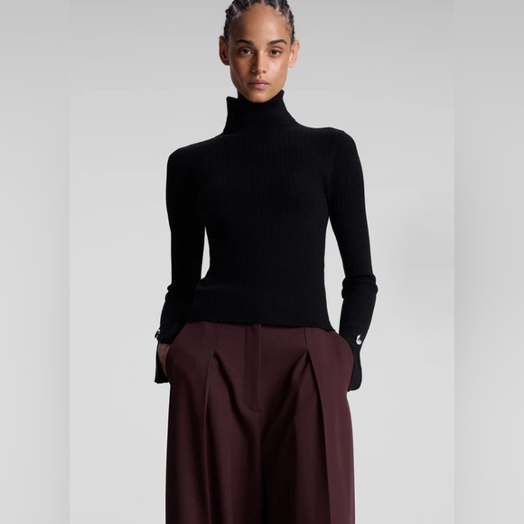 Jett Cable Knit Merino Turtleneck Top - Picture 2 of 9